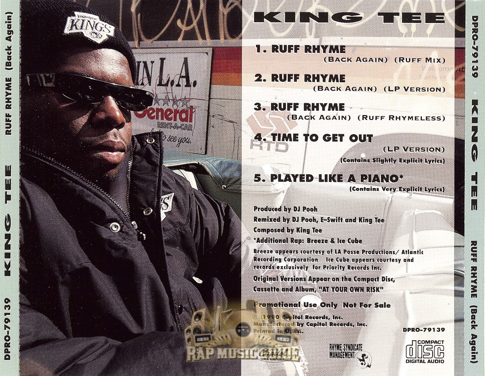 King Tee - Ruff Rhyme (Back Again): CD | Rap Music Guide