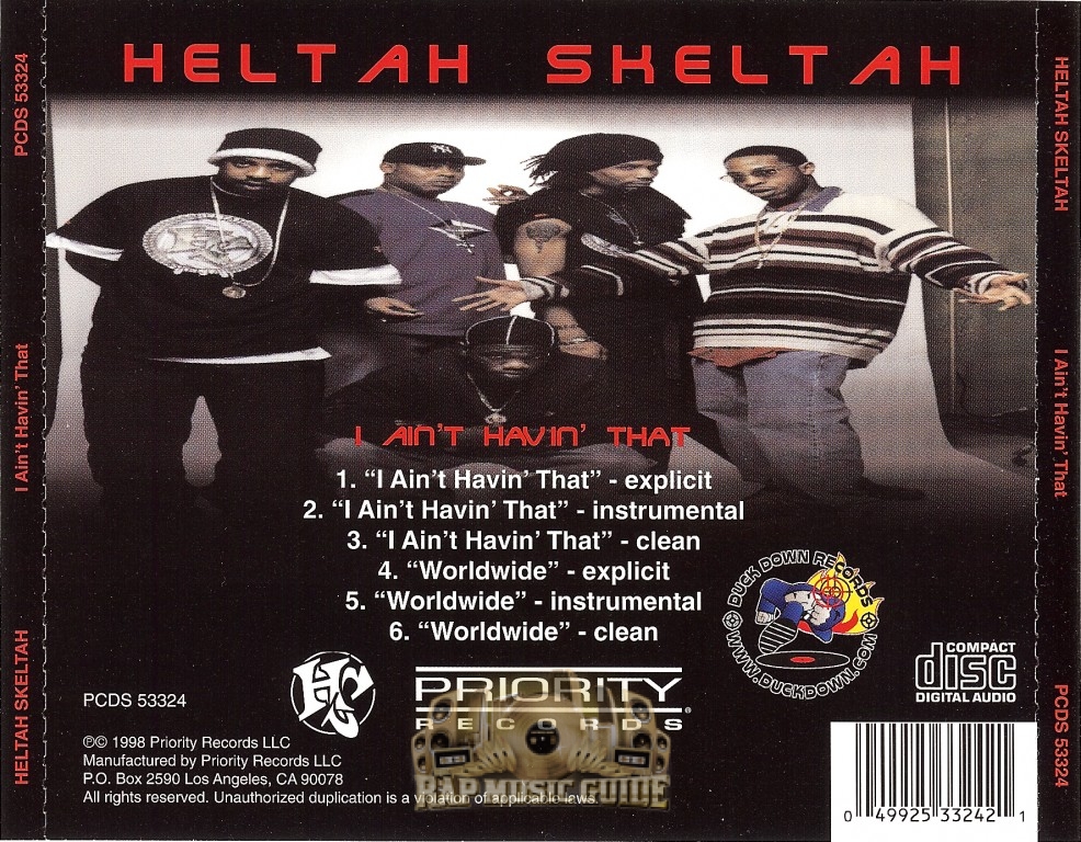 Heltah Skeltah - I Ain't Havin' That: CD | Rap Music Guide