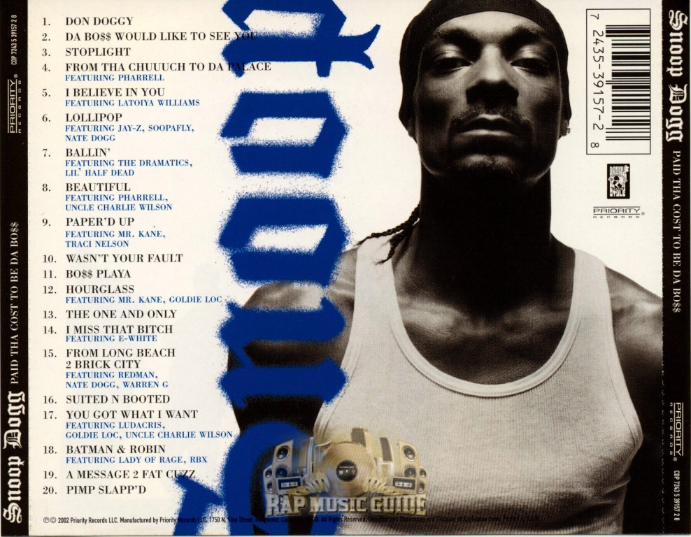 Snoop Dogg - Paid Tha Cost To Be Da Boss: Cd 