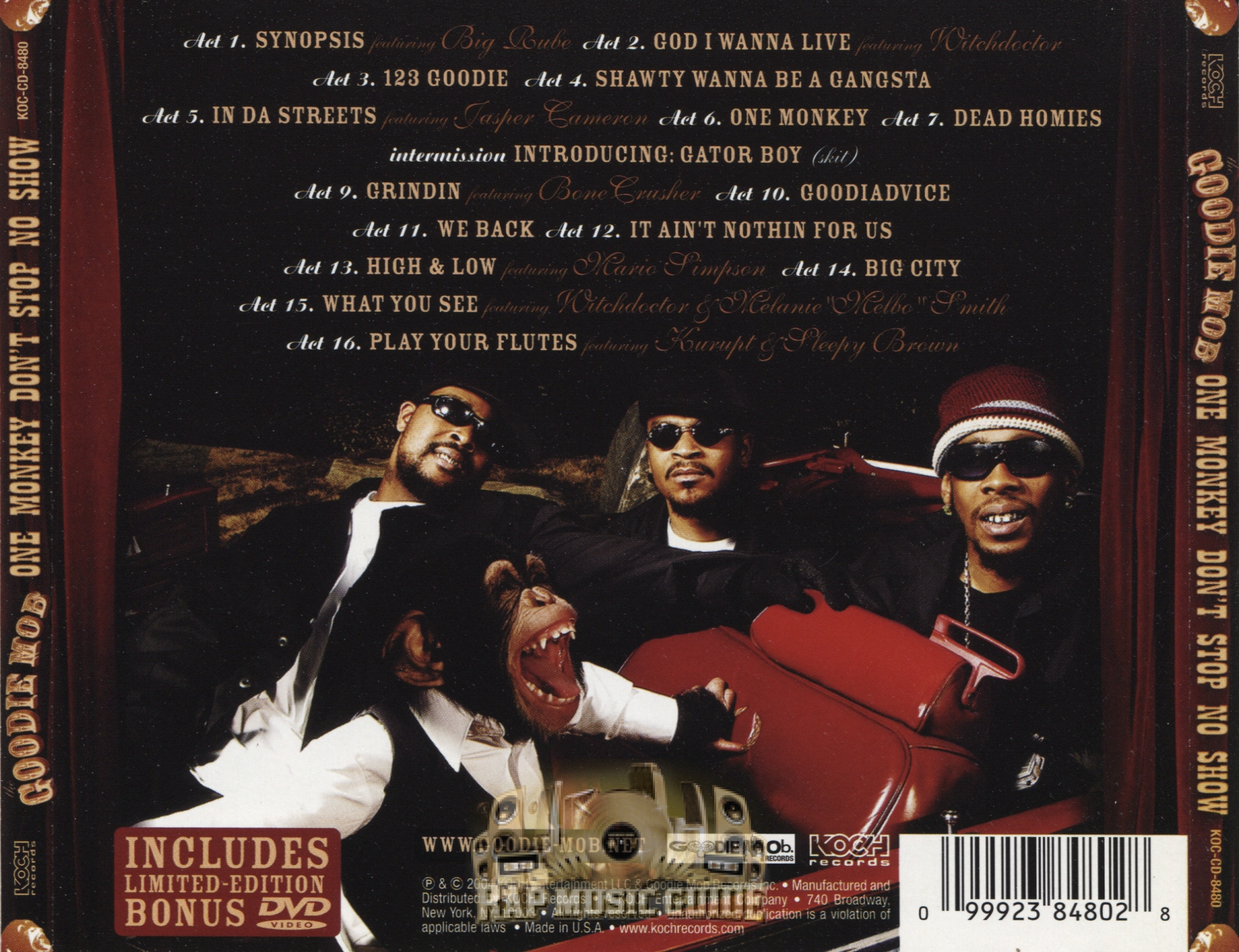 Goodie Mob - One Monkey Don't Stop No Show: CD | Rap Music Guide