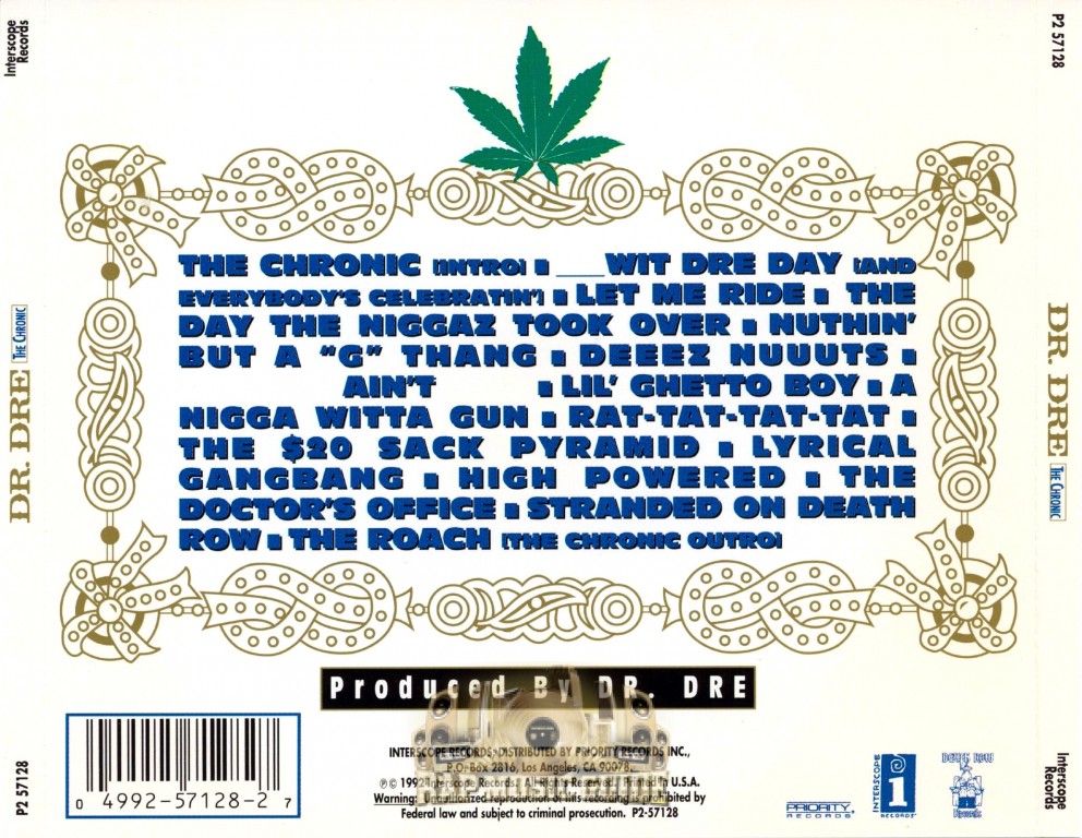 Dr. Dre - The Chronic: 1st Press. CD | Rap Music Guide