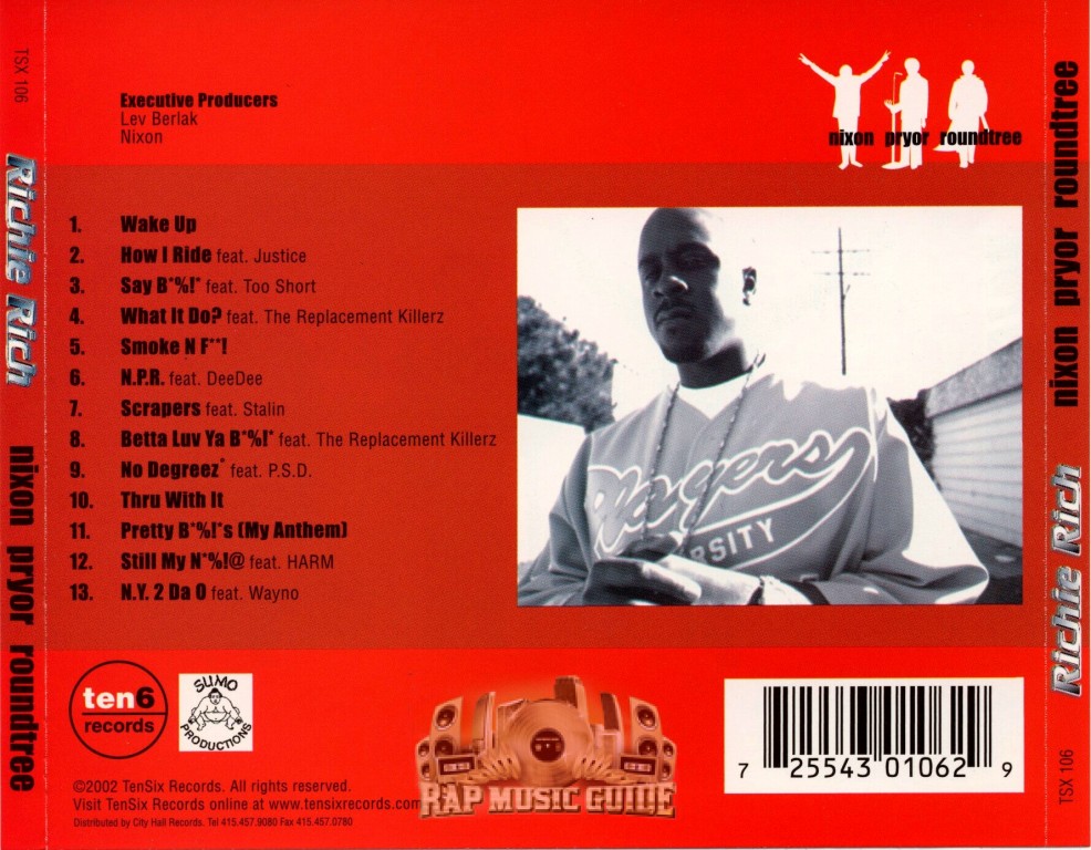 Richie Rich - Nixon Pryor Roundtree: 1st Press Red CD | Rap Music Guide