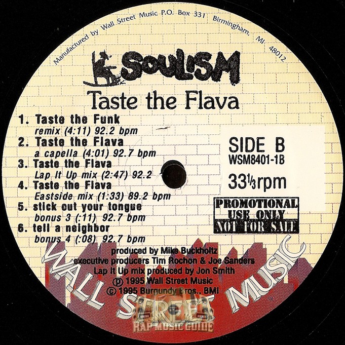 本・音楽・ゲームSOULISM -  Taste The Flava single